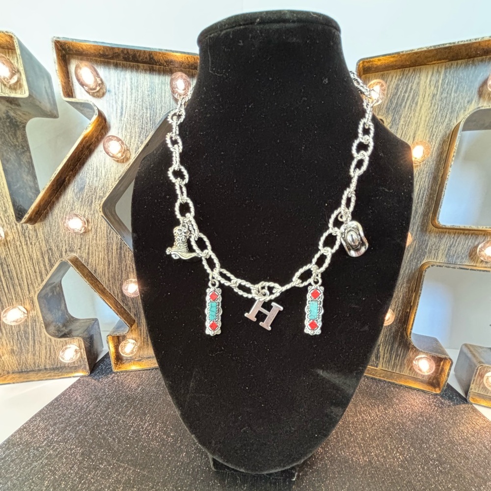 Your Initial Western Charm Necklace
